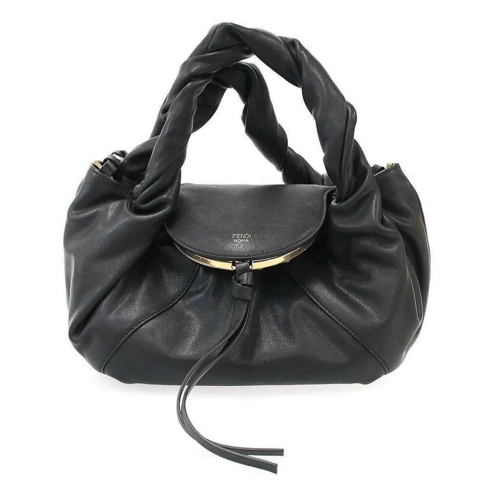 FENDI Spy Bag Leather Shoulder Black